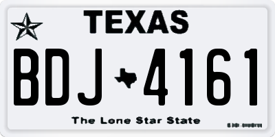 TX license plate BDJ4161