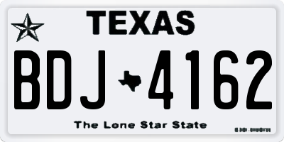 TX license plate BDJ4162
