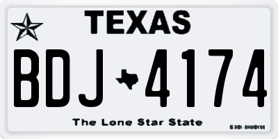 TX license plate BDJ4174
