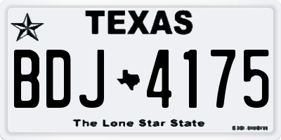 TX license plate BDJ4175