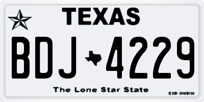 TX license plate BDJ4229