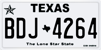 TX license plate BDJ4264