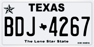 TX license plate BDJ4267