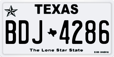 TX license plate BDJ4286