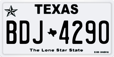 TX license plate BDJ4290
