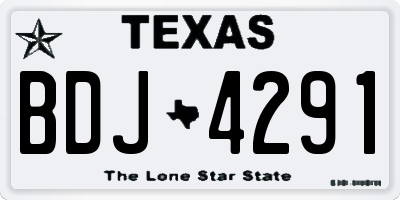 TX license plate BDJ4291