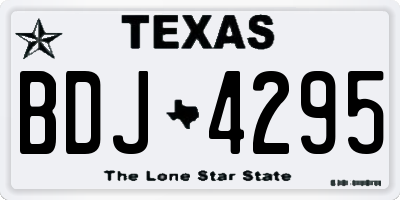 TX license plate BDJ4295