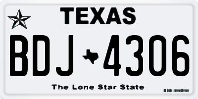 TX license plate BDJ4306
