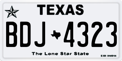 TX license plate BDJ4323
