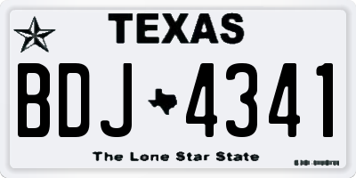 TX license plate BDJ4341