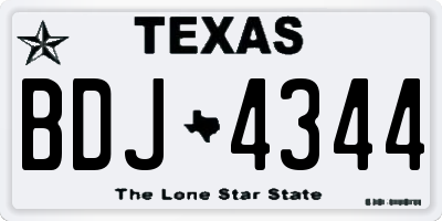 TX license plate BDJ4344