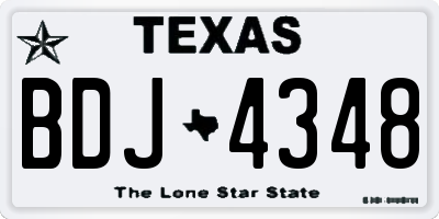 TX license plate BDJ4348