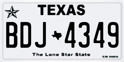 TX license plate BDJ4349