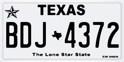 TX license plate BDJ4372