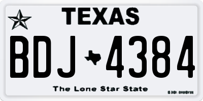 TX license plate BDJ4384