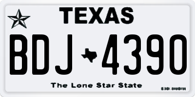 TX license plate BDJ4390