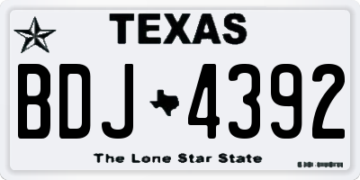 TX license plate BDJ4392