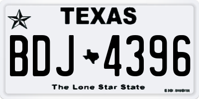 TX license plate BDJ4396