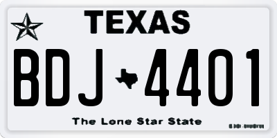 TX license plate BDJ4401