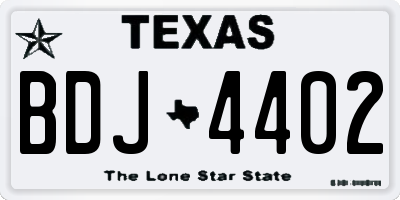 TX license plate BDJ4402
