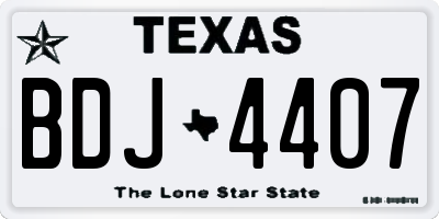 TX license plate BDJ4407