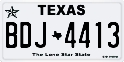 TX license plate BDJ4413