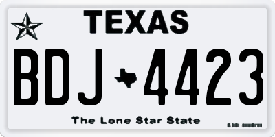 TX license plate BDJ4423