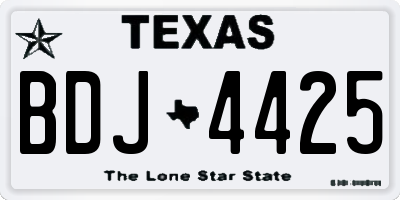 TX license plate BDJ4425