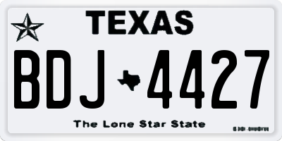 TX license plate BDJ4427