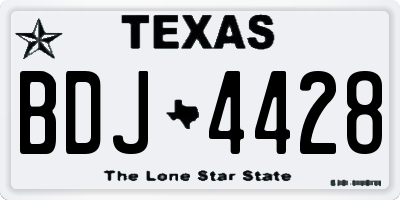 TX license plate BDJ4428