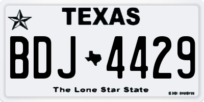 TX license plate BDJ4429