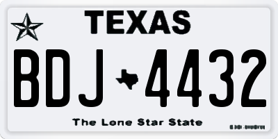 TX license plate BDJ4432