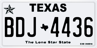 TX license plate BDJ4436