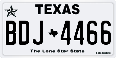 TX license plate BDJ4466