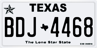 TX license plate BDJ4468