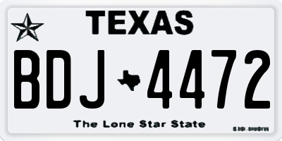 TX license plate BDJ4472