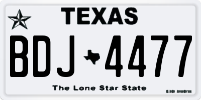 TX license plate BDJ4477