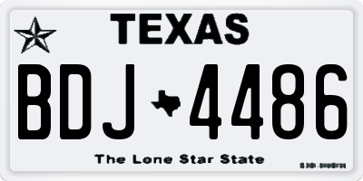 TX license plate BDJ4486