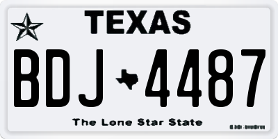TX license plate BDJ4487
