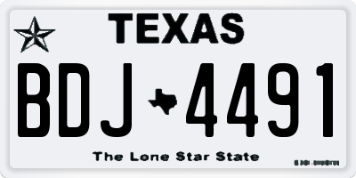 TX license plate BDJ4491