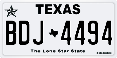 TX license plate BDJ4494