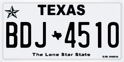 TX license plate BDJ4510