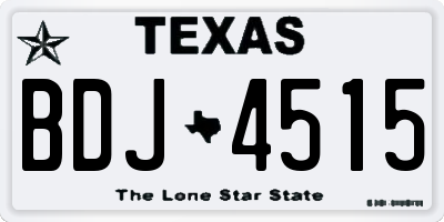 TX license plate BDJ4515