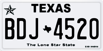 TX license plate BDJ4520
