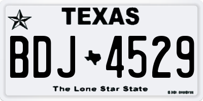 TX license plate BDJ4529