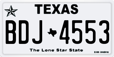 TX license plate BDJ4553