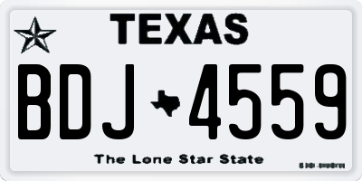 TX license plate BDJ4559