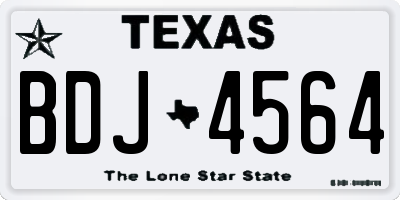 TX license plate BDJ4564