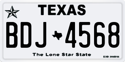 TX license plate BDJ4568