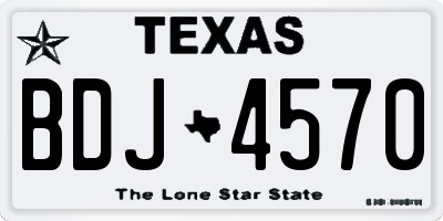 TX license plate BDJ4570